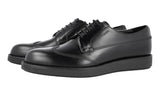Prada Men's Black welt-sewn Leather Derby Business Shoes 2EE304