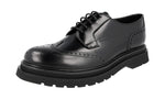 Prada Men's 2EE307 B4L F0002 Full Brogue Leather Business Shoes