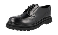 Prada Men's 2EE307 B4L F0002 Full Brogue Leather Business Shoes