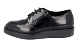 Prada Men's Black Full Brogue Leather Derby Business Shoes 2EE312
