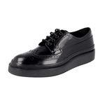Prada Men's Black Full Brogue Leather Derby Business Shoes 2EE312