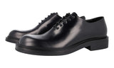 Prada Men's Black Brushed Spazzolato Leather Oxford Business Shoes 2EE316