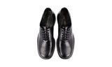 Prada Men's Black Brushed Spazzolato Leather Oxford Business Shoes 2EE316