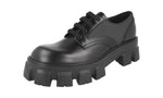 Prada Men's 2EE342 3L09 F0002 Brushed Spazzolato Leather Lace-up Shoes