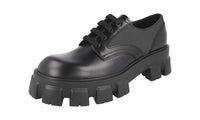Prada Men's 2EE342 3L09 F0002 Brushed Spazzolato Leather Lace-up Shoes