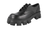 Prada Men's 2EE342 3L09 F0002 Brushed Spazzolato Leather Lace-up Shoes