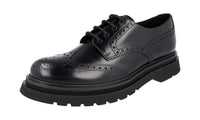 Prada Men's 2EE347 B4L F0002 Heavy-Duty Rubber Sole Leather Business Shoes