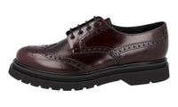 Prada Men's Brown Full Brogue Leather Derby Lace-up Shoes 2EE347
