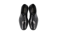 Prada Men's Black Full Brogue Leather Full Brogue Business Shoes 2EE350