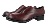 Prada Men's Brown Leather Derby Business Shoes 2EE351