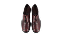 Prada Men's Brown Leather Derby Business Shoes 2EE351