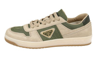 Prada Men's Beige Leather Downtown Sneaker 2EE364
