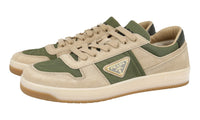 Prada Men's Beige Leather Downtown Sneaker 2EE364