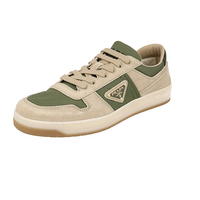 Prada Men's Beige Leather Downtown Sneaker 2EE364