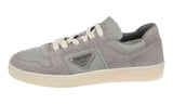 Prada Men's Grey Leather + Nylon Downtown Sneaker 2EE364