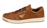Prada Men's Brown Leather Downtown Sneaker 2EE364