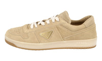 Prada Men's Beige Leather Downtown Sneaker 2EE364