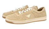 Prada Men's Beige Leather Downtown Sneaker 2EE364