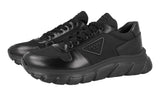 Prada Men's Black Brushed Spazzolato Leather Prax01 Chunky Sneaker 2EE366