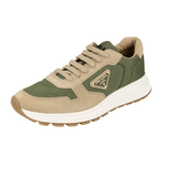 Prada Men's Beige Leather Prax01 Sneaker 2EE369