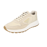 Prada Men's Beige Leather Prax 01 Sneaker 2EE369