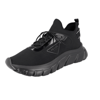 Prada Men's Black Chunky Sole New Sock Sneaker 2EE370