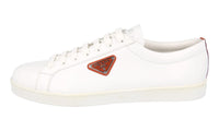 Prada Men's White Brushed Spazzolato Leather Sneaker 2EE376