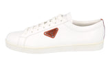 Prada Men's White Brushed Spazzolato Leather Sneaker 2EE376