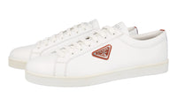 Prada Men's White Brushed Spazzolato Leather Sneaker 2EE376