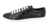Prada Men's Black Leather Lane Downtown Sneaker 2EE376