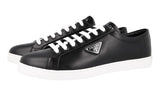 Prada Men's Black Leather Lane Downtown Sneaker 2EE376