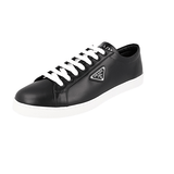 Prada Men's Black Leather Lane Downtown Sneaker 2EE376