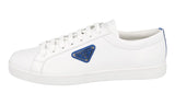 Prada Men's White Brushed Spazzolato Leather Lane Sneaker 2EE376