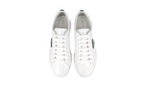 Prada Men's White Brushed Spazzolato Leather Downtown Sneaker 2EE376