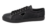 Prada Men's Black Leather Downtown Symbole Sneaker 2EE376