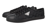 Prada Men's Black Leather Downtown Symbole Sneaker 2EE376