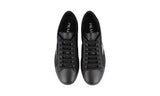 Prada Men's Black Leather Downtown Symbol Sneaker 2EE376