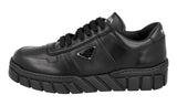 Prada Men's Black Leather Downtown Bold Sneaker 2EE378
