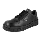 Prada Men's Black Leather Downtown Bold Sneaker 2EE378