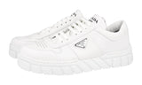 Prada Men's White Leather Downtown Bold Sneaker 2EE378