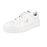 Prada Men's White Leather Downtown Bold Sneaker 2EE378
