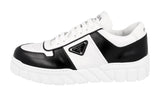 Prada Men's White Leather Downtown Bold Sneaker 2EE378