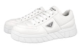 Prada Men's White Leather Downtown Bold Nappa Platform Sneaker 2EE386