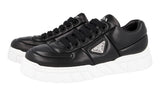 Prada Men's Black Leather Downtown Bold Nappa Chunky Sneaker 2EE386