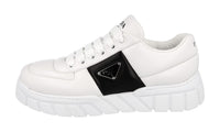 Prada Men's White Leather Padded Nappa Platform Chunky Sneaker 2EE386