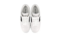 Prada Men's White Leather Padded Nappa Platform Chunky Sneaker 2EE386