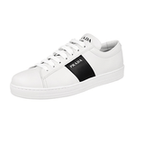 Prada Men's White Leather Downtown Sneaker 2EE389