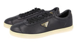 Prada Men's Black Deerskin Leather Lane Downtown Sneaker 2EE394