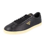 Prada Men's Black Deerskin Leather Lane Downtown Sneaker 2EE394