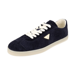 Prada Men's Blue Leather Lane Downtown Sneaker 2EE394